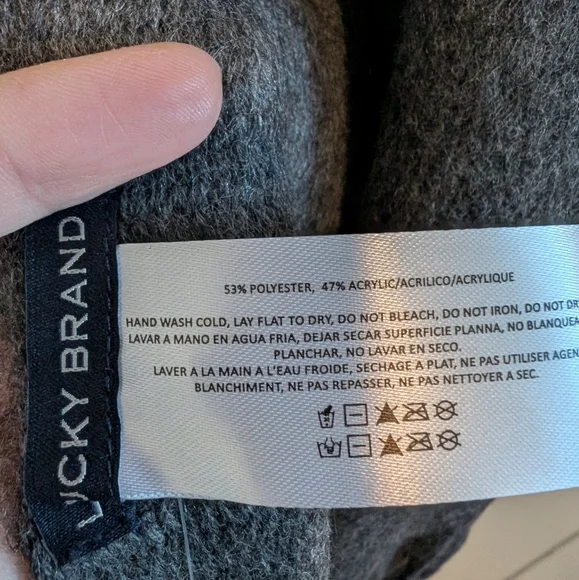 Lucky Brand Gray Fringed Scarf - Picture 2 of 4